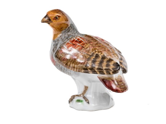 German Meissen Hand-Painted Porcelain Game Bird
