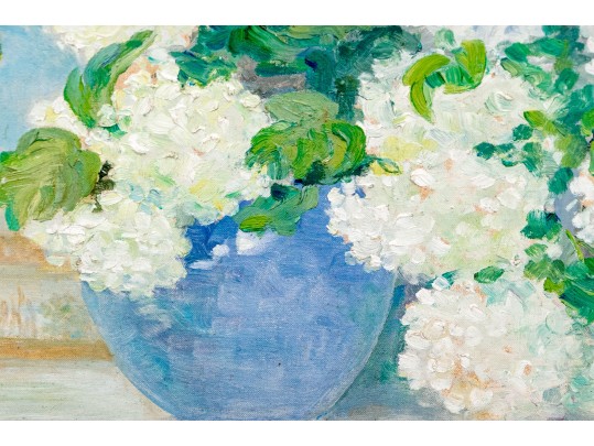 Mira Greenough Robison (American, 1865-1950) Oil On Canvas Board, Floral Still Life
