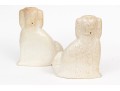 Pair Of English, Staffordshire Painted Pottery Spaniels