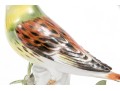 German Meissen Hand-Painted Porcelain Perched Yellowhammer Bird