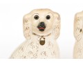 Pair Of English, Staffordshire Painted Pottery Spaniels