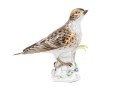 German, Meissen Hand-Painted Porcelain Perched Lark On Rockery