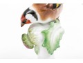 German Meissen Hand-Painted Porcelain Perched Goldfinch 