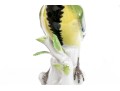 German, Meissen Hand-Painted Porcelain Perched Blue Titmouse Bird
