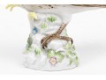 German, Meissen Hand-Painted Porcelain Perched Lark On Rockery