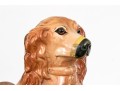 Pair Of English Staffordshire Ceramic Dogs With Inlaid Glass Eyes