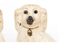 Pair Of English, Staffordshire Painted Pottery Spaniels