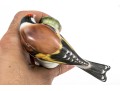 German Meissen Hand-Painted Porcelain Perched Goldfinch 