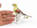 German Meissen Hand-Painted Porcelain Perched Yellowhammer Bird