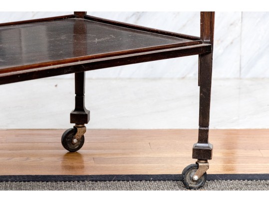 Quality Bar Cart With Removable Glass Serving Tray Top