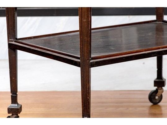 Quality Bar Cart With Removable Glass Serving Tray Top