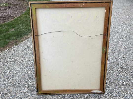 Signed Blanding Large Acrylic On Canvas, Abstract Yellow Flowers