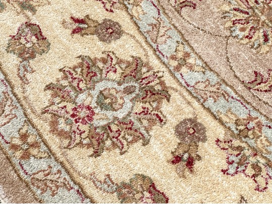 Hand-Knotted Wool Circular Carpet, 8'-1