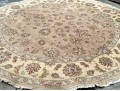 Hand-Knotted Wool Circular Carpet, 8'-1