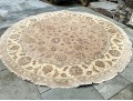 Hand-Knotted Wool Circular Carpet, 8'-1