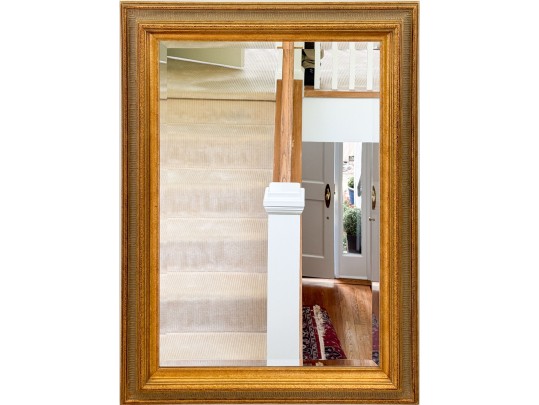 Classic Beveled Mirror In Gilt Frame