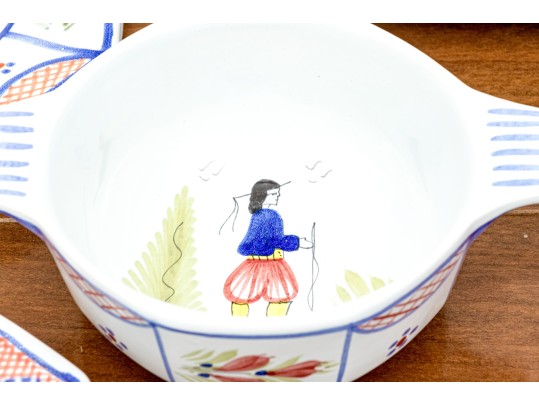 Collection Of French Henriot Quimper Hand-Painted Ceramics