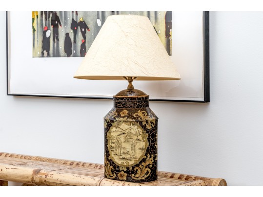 Decorative Chinoiserie Tole Table Lamp