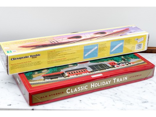 Restoration Hardware Train Set And Double Kayak Model