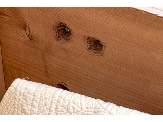 Unusual Connecticut Federal Pine Blanket Chest With Faux Drawers, Ca, 1800-20
