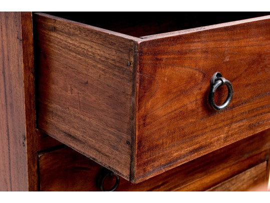 Vintage End Table With Three Drawers