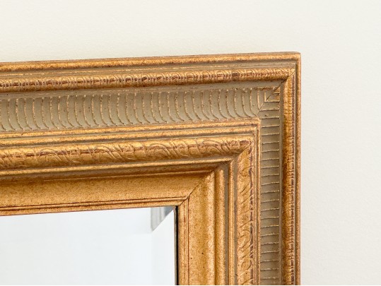 Classic Beveled Mirror In Gilt Frame