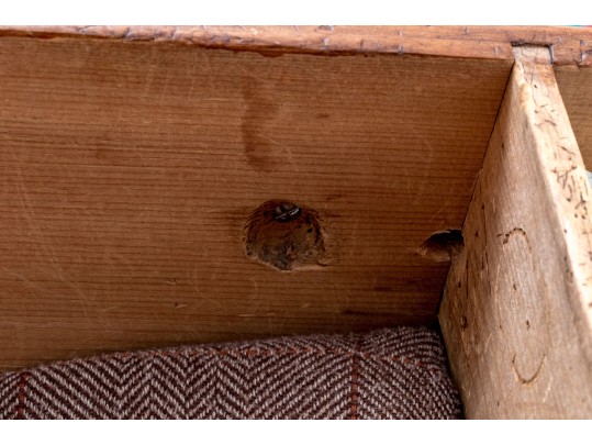 Unusual Connecticut Federal Pine Blanket Chest With Faux Drawers, Ca, 1800-20