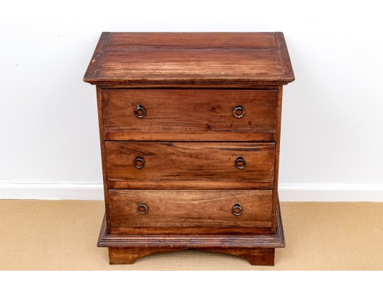 Vintage End Table With Three Drawers