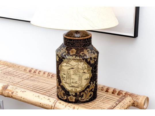 Decorative Chinoiserie Tole Table Lamp