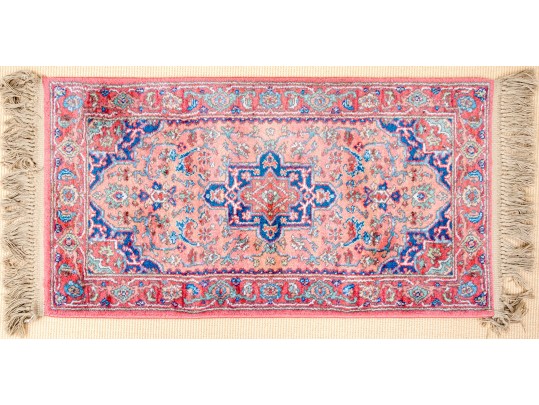 Hand-Knotted Wool Accent Carpet, 4'-1