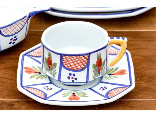 Collection Of French Henriot Quimper Hand-Painted Ceramics