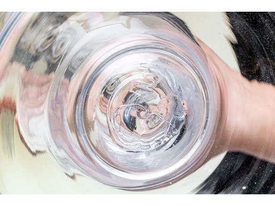 Simon Pearce Footed Glass Table Lamp