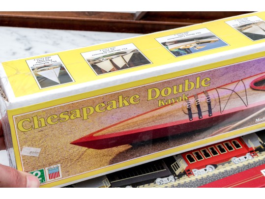 Restoration Hardware Train Set And Double Kayak Model