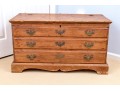 Unusual Connecticut Federal Pine Blanket Chest With Faux Drawers, Ca, 1800-20