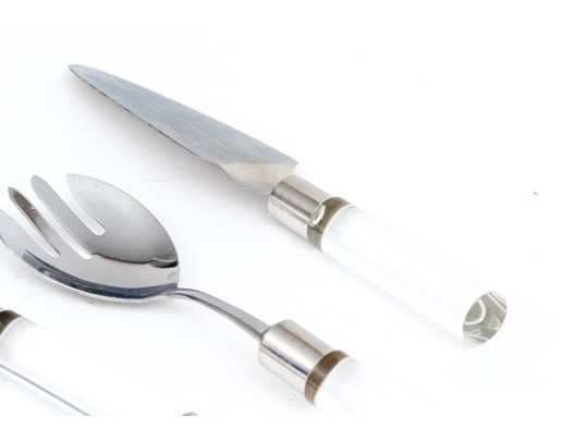 Frontier Forge Lucite And Stainless Steel Serving Utensils