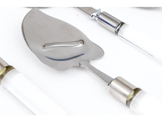 Frontier Forge Lucite And Stainless Steel Serving Utensils