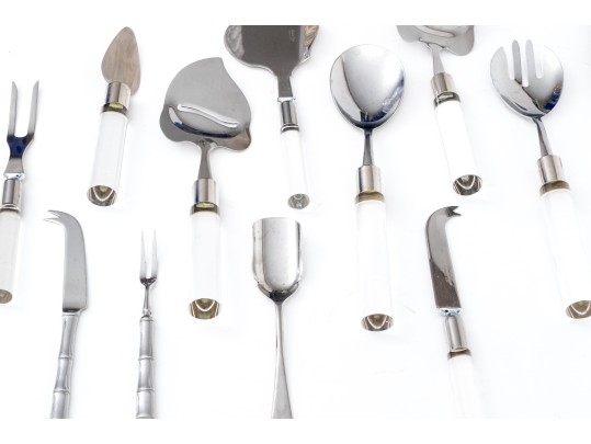 Frontier Forge Lucite And Stainless Steel Serving Utensils