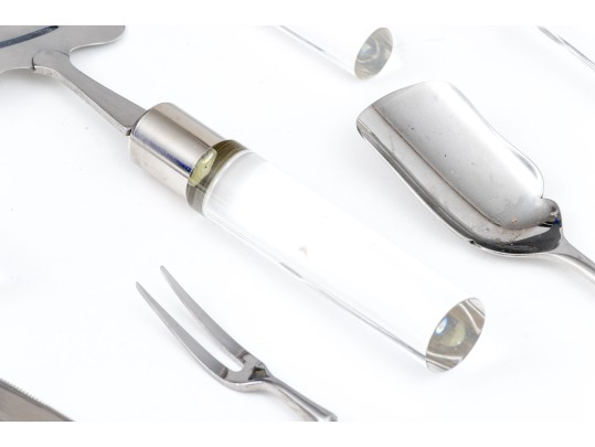 Frontier Forge Lucite And Stainless Steel Serving Utensils