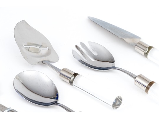Frontier Forge Lucite And Stainless Steel Serving Utensils