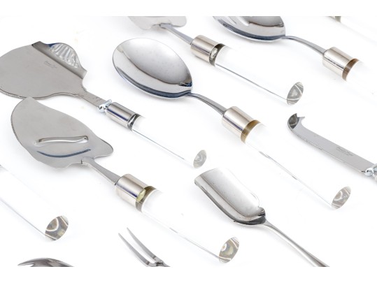 Frontier Forge Lucite And Stainless Steel Serving Utensils