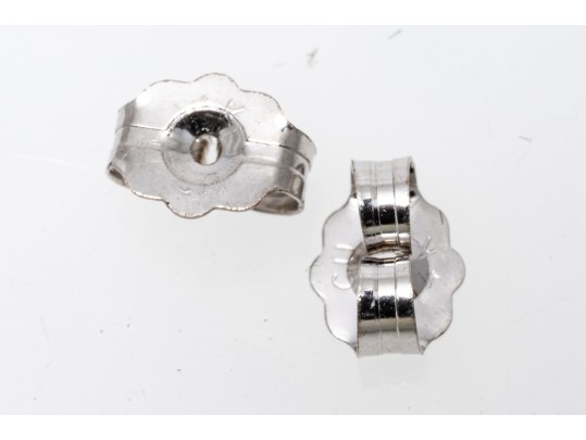 Simple 14K White Gold Diamond Stud Earrings