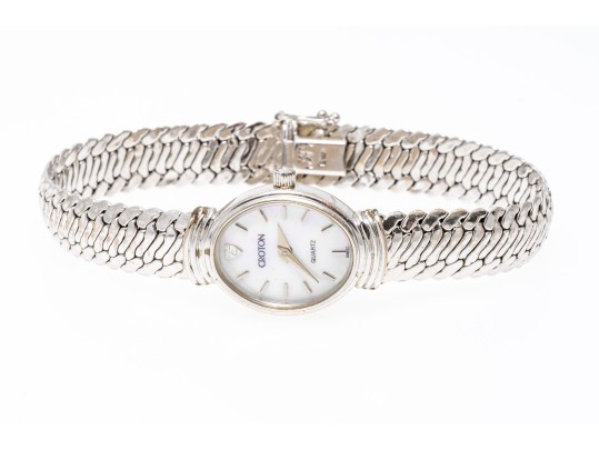 14K White Gold Croton Quartz Watch