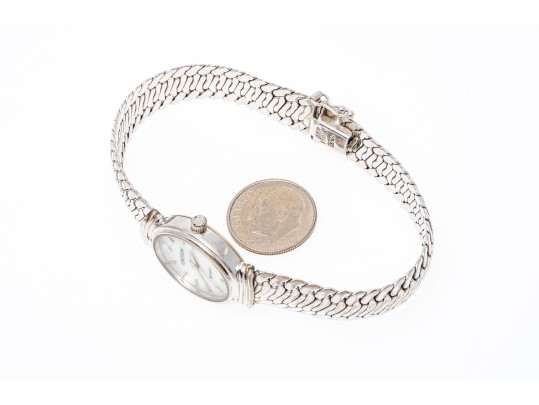 14K White Gold Croton Quartz Watch