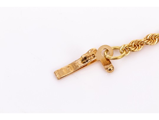 18k Yellow Gold Classic Rope Style Chain Anklet