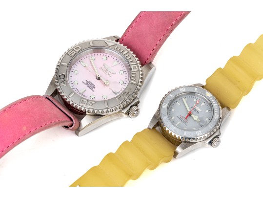 Pair Of Fashion Diver Invicta Automatic Wristwatches, 38mm And 28mm