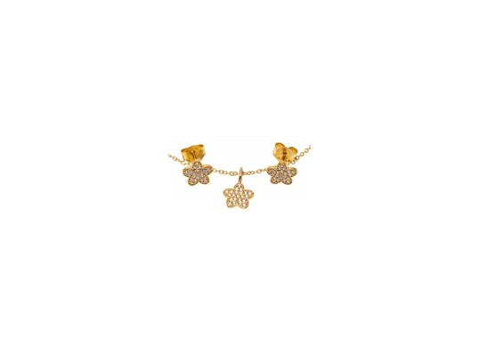 Contemporary Sterling Star Pendant Necklace And Earrings Set