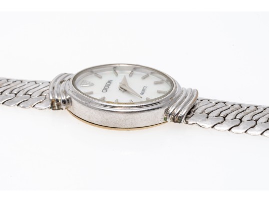 14K White Gold Croton Quartz Watch