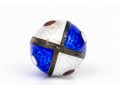 Antique Russian 88 Silver Fabulous Colorful Enamel Easter Egg Pendant, Circa 1899 To 1908