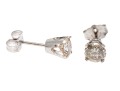 Simple 14K White Gold Diamond Stud Earrings