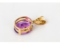 14k Yellow Gold Classic Oval Amethyst Pendant, App. 2.98 CTS
